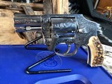 Smith & Wesson model 640, .357 J Frame, Hand Engraved, Red Stag Grips, Boxed, Trades Welcome. - 11 of 13