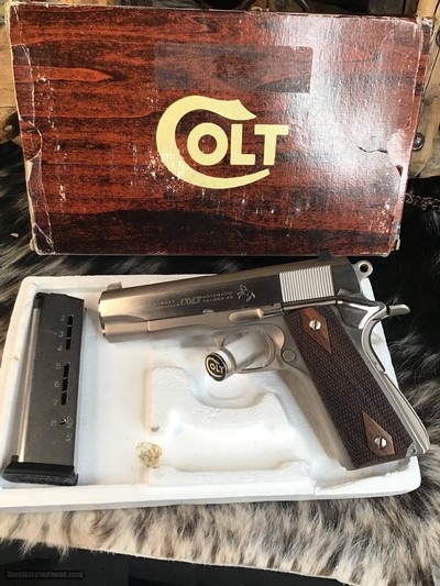 1981 Colt Custom Shop Combat Commander Electroless Nickel W/Box,.45 acp. Trades Welcome