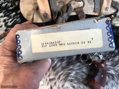 1982 Smith & Wesson Model 19-5, 4”, Nickel Combat Magnum, Boxed.Trades Welcome. - Image 3 of 17