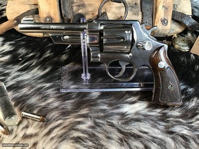 1954 Smith & Wesson N Frame 38/44 Heavy Duty, Nickel 5”, .38 Special. Trades Welcome