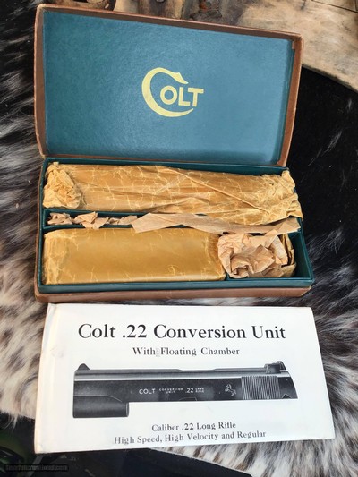 1954 Mfg. Colt .22 Conversion Unit with Floating Chamber. Convert Colt 1911 .45/.38 Super to .22 LR, Complete Package Like New In Box - Image 2 of 5
