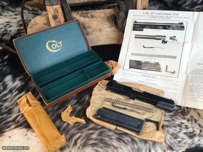 1954 Colt .22 Conversion Unit with Floating Chamber. Convert Colt 1911 .45/.38 Super to .22 LR, Complete Package Like New In Box