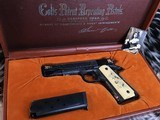 Colt Series 70 1911Government Model,
Engraved W/Gold Inlay, Carved Ivory Grips, in Colt Custom Shop Presentation Case - 22 of 25