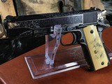 Colt Series 70 1911Government Model,
Engraved W/Gold Inlay, Carved Ivory Grips, in Colt Custom Shop Presentation Case - 4 of 25