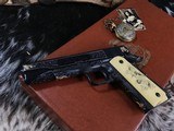 Colt Series 70 1911Government Model,
Engraved W/Gold Inlay, Carved Ivory Grips, in Colt Custom Shop Presentation Case - 16 of 25
