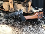 Prewar FN High Power W/Slotted Backstrap, Wood Holster/Stock, Hand Engraved, 9mm, Trades Welcome - 16 of 20