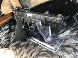 Prewar FN High Power W/Slotted Backstrap, Wood Holster/Stock, Hand Engraved, 9mm, Trades Welcome - 9 of 20