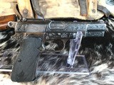 Prewar FN High Power W/Slotted Backstrap, Wood Holster/Stock, Hand Engraved, 9mm, Trades Welcome - 5 of 20