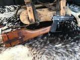 Prewar FN High Power W/Slotted Backstrap, Wood Holster/Stock, Hand Engraved, 9mm, Trades Welcome - 4 of 20