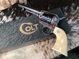 1956 Colt SAA,One Piece Fleur Di Lis Ivory Grips, 5.5”, .45 Colt, Unfired Early Production, W/Box. Beautiful. Trades Welcome - 5 of 25