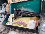 1956 Colt SAA,One Piece Fleur Di Lis Ivory Grips, 5.5”, .45 Colt, Unfired Early Production, W/Box. Beautiful. Trades Welcome - 8 of 25