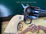 1956 Colt SAA,One Piece Fleur Di Lis Ivory Grips, 5.5”, .45 Colt, Unfired Early Production, W/Box. Beautiful. Trades Welcome - 6 of 25