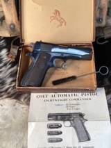 1951 Mfg. Colt LW Commander 98% Condition, .38 Super Cartridge, Unfired in Box. Trades Welcome