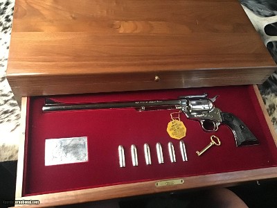 Colt Ned Buntline Commerative New Frontier 12”, .45 Colt, Presentation cased, Nickel. Trades Welcome - Image 23 of 23