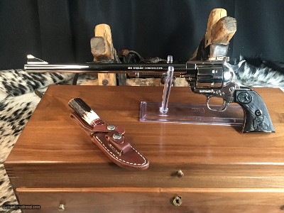 Colt Ned Buntline Commerative New Frontier 12”, .45 Colt, Presentation cased, Nickel. Trades Welcome - Image 2 of 23