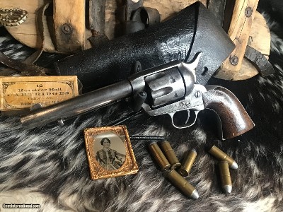 Colt SAA US Marked Army Artillery Model, .45 Colt W/Holster, US Indian Wars Survivor. Trades Welcome