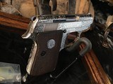 John Adam’s Master Engraved Colt Junior, Automatic Caliber .25acp, Signed, Cased, Nickel. Trades Welcome - 4 of 22