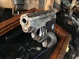 John Adam’s Master Engraved Colt Junior, Automatic Caliber .25acp, Signed, Cased, Nickel. Trades Welcome - 19 of 22