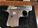 John Adam’s Master Engraved Colt Junior, Automatic Caliber .25acp, Signed, Cased, Nickel. Trades Welcome - 10 of 22