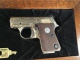 John Adam’s Master Engraved Colt Junior, Automatic Caliber .25acp, Signed, Cased, Nickel. Trades Welcome - 13 of 22