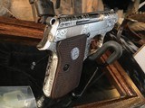 John Adam’s Master Engraved Colt Junior, Automatic Caliber .25acp, Signed, Cased, Nickel. Trades Welcome - 17 of 22