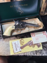1956 First Year Colt SAA, 5.5”, Nickel & Ivory, .45 Colt, Unfired in Factory Box, Sweet.Trades Welcome - 6 of 25
