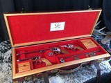 Custom Shop Three Leather Cased Nickel Finished Colt Single Action Army Revolvers with Accessories. Trades Welcome - 10 of 23