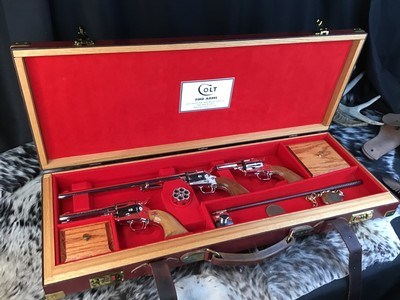 Colt Custom Shop Three Leather Cased Nickel Finished Colt Single Action Army Revolvers with Accessories. Trades Welcome - Image 10 of 23