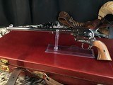 Custom Shop Three Leather Cased Nickel Finished Colt Single Action Army Revolvers with Accessories. Trades Welcome - 20 of 23