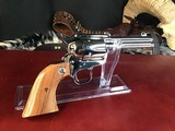 Custom Shop Three Leather Cased Nickel Finished Colt Single Action Army Revolvers with Accessories. Trades Welcome - 19 of 23
