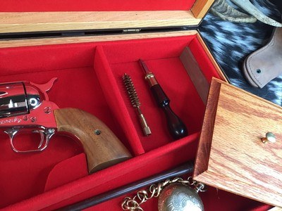 Colt Custom Shop Three Leather Cased Nickel Finished Colt Single Action Army Revolvers with Accessories. Trades Welcome - Image 13 of 23