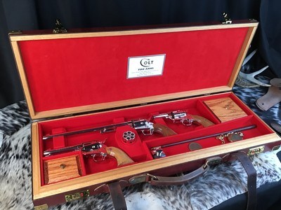 Colt Custom Shop Three Leather Cased Nickel Finished Colt Single Action Army Revolvers with Accessories. Trades Welcome - Image 6 of 23
