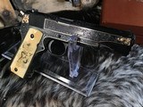 Gold Inlay Engraved Colt 70 Series, Ivory Dragon Grips, Presentation Cased. Trades Welcome - 22 of 25