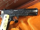 Gold Inlay Engraved Colt 70 Series, Ivory Dragon Grips, Presentation Cased. Trades Welcome - 4 of 25