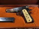 Gold Inlay Engraved Colt 70 Series, Ivory Dragon Grips, Presentation Cased. Trades Welcome - 3 of 25