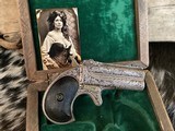 Remington-UMC 95 Derringer Type III, Master Hand Engraved & Cased, .41 Short Rimfire, Trades Welcome - 4 of 25