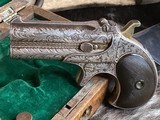 Remington-UMC 95 Derringer Type III, Master Hand Engraved & Cased, .41 Short Rimfire, Trades Welcome - 2 of 25