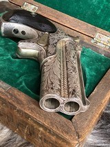 Remington-UMC 95 Derringer Type III, Master Hand Engraved & Cased, .41 Short Rimfire, Trades Welcome - 9 of 25