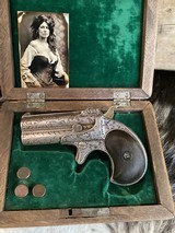 Remington-UMC 95 Derringer Type III, Master Hand Engraved & Cased, .41 Short Rimfire, Trades Welcome - 6 of 25
