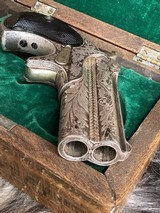 Remington-UMC 95 Derringer Type III, Master Hand Engraved & Cased, .41 Short Rimfire, Trades Welcome - 25 of 25