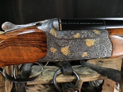 Angelo Bee Gold Engraved Perazzi Custom 12 Ga Shotgun, Signed, Cased, Trades Welcome
