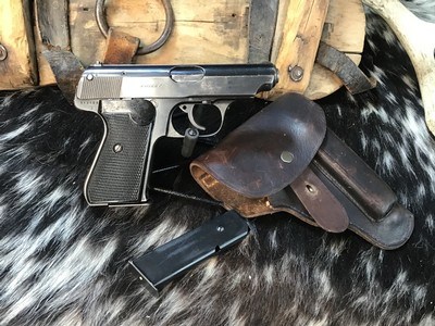 J.P. Sauer & Sons 38 H WWII German .7.65 Pisol Rig. Trades Welcome.