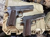 1944 WWII Remington Rand 1911A1 Consecutive Serial Numbered Pair, USGI WWII Survivors, Cased, Trades Welcome - 2 of 24