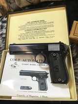 1920 Mfg. Colt 1903 Pocket Hammer Pistol .38 Auto, ExcellentCond. 4.5” Barrel, Boxed. Trades Welcome - 1 of 19