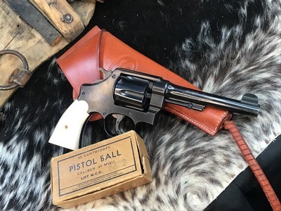 Smith & Wesson 1917 .45 ACP Revolver, US Property Marked, Mother of Pearl Grips. Trades Welcome - Image 15 of 15