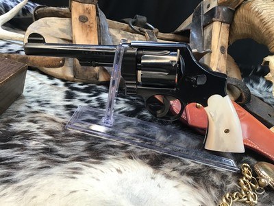 Smith & Wesson 1917 .45 ACP Revolver, US Property Marked, Mother of Pearl Grips. Trades Welcome - Image 7 of 15