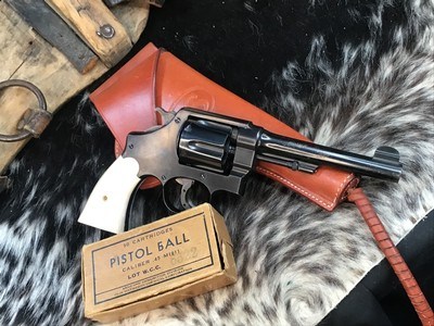 Smith & Wesson 1917 .45 ACP Revolver, US Property Marked, Mother of Pearl Grips. Trades Welcome - Image 11 of 15