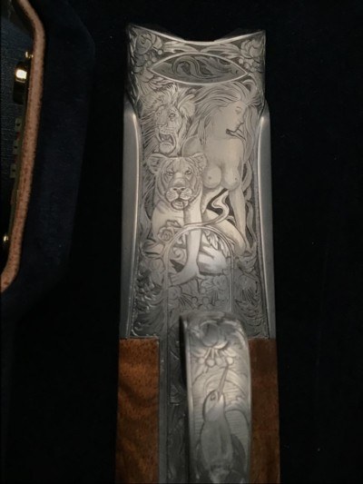 Perazzi MX8 Sideplate, “Dianna Goddess of the Hunt” engraved and signed by Davido Volpe, 32”. Trades Welcome - Image 13 of 25