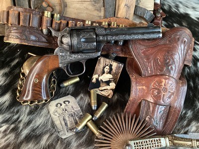 1880 Mfg. Colt “Frontier Six Shooter” Engraved, 4 3/4”, .44/40, Antique & Matching. Trades Welcome