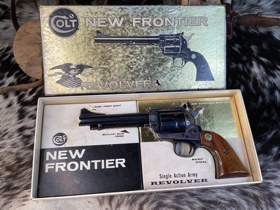 First Year 1962 Colt New Frontier .45, Box, Test Target, Warranty Card, Brochure, 99%, Second Gen. Rarity, Trades Welcome. - Image 11 of 25